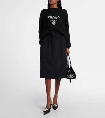 Pull en laine et cachemire à logo | Prada