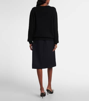 Pull en laine et cachemire à logo | Prada
