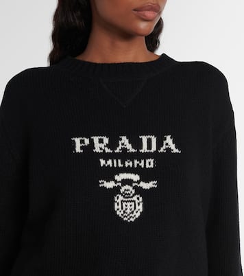 Pull en laine et cachemire à logo | Prada