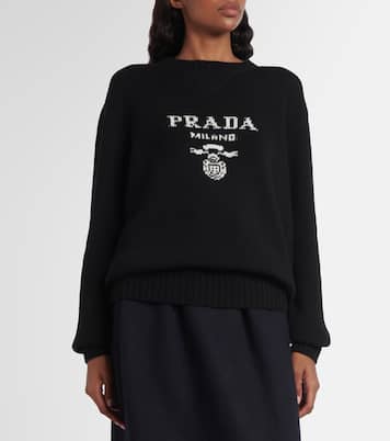 Pull en laine et cachemire à logo | Prada