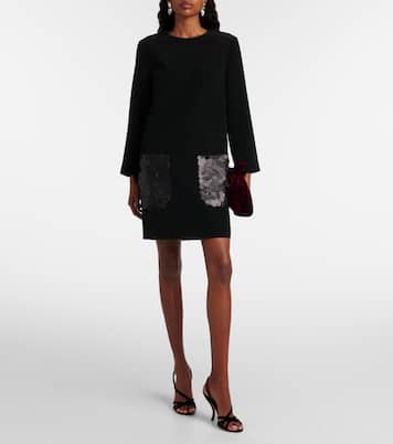 Minikleid Bixio aus Satin-Twill mit Pailletten | Joseph