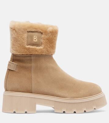 Turin shearling-trimmed suede ankle boots | Bogner