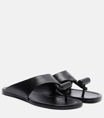 Toggle leather thong sandals | Loewe