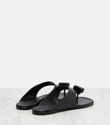 Toggle leather thong sandals | Loewe