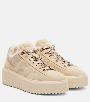 Zapatillas con platafroma H-Stripes de ante | Hogan