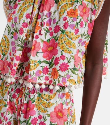 Bedruckte Bluse Banana Flowers aus Baumwolle | Farm Rio