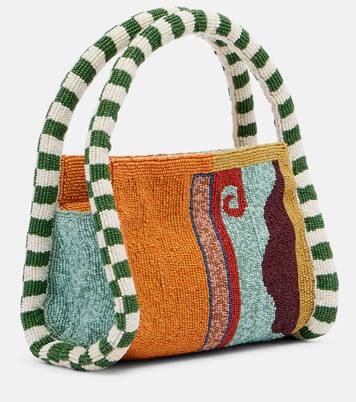 Desert beaded top-handle bag | Alémais