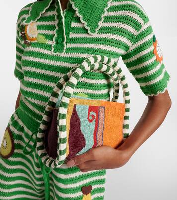 Desert beaded top-handle bag | Alémais