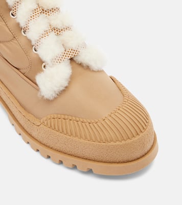 Schnürstiefel Glacier mit Shearling | Aquazzura