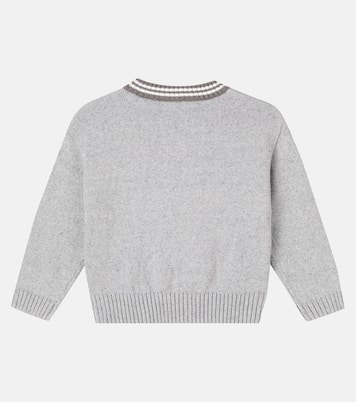 x E.T. intarsia cotton sweater | Mini Rodini