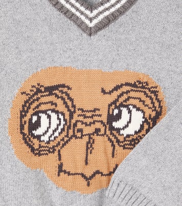 x E.T. intarsia cotton sweater | Mini Rodini