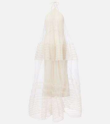 Epi halterneck tulle maxi dress | Jacquemus