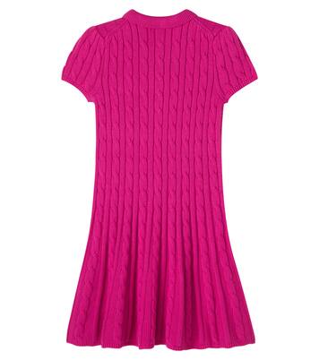 فستان بولو من القطن بحبكة الضفيرة | Polo Ralph Lauren Kids