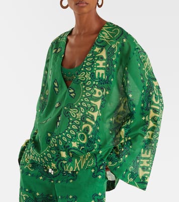 Bandana oversized cotton muslin top | The Attico