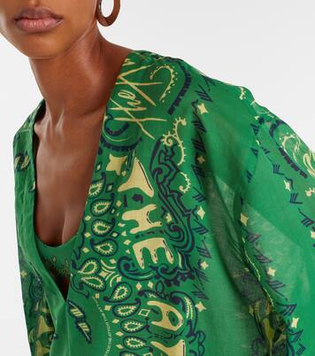 Bandana oversized cotton muslin top | The Attico