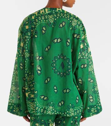 Bandana oversized cotton muslin top | The Attico