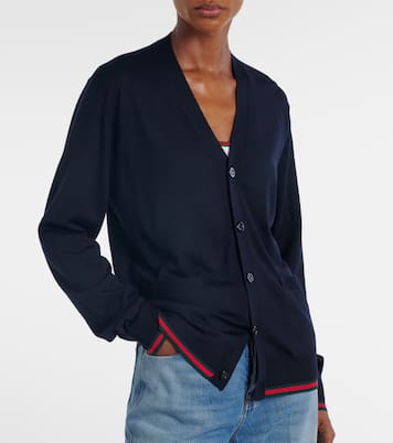 Web Stripe wool cardigan | Gucci