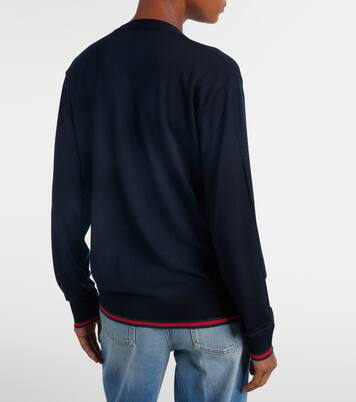 Web Stripe wool cardigan | Gucci