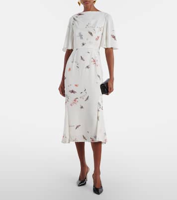 Printed crêpe midi dress | Erdem