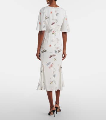 Printed crêpe midi dress | Erdem
