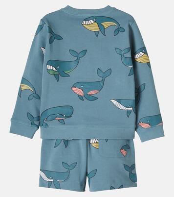 Printed cotton sweatshirt and shorts set | Stella McCartney Kids
