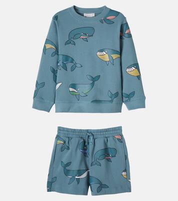 Printed cotton sweatshirt and shorts set | Stella McCartney Kids