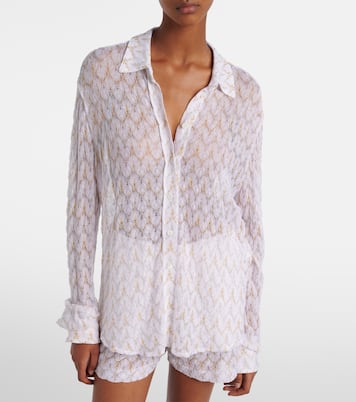 Open-knit lamé shirt | Missoni