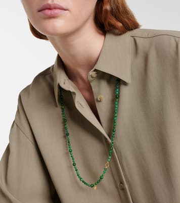 Inifinity beaded necklace with jade | Toteme