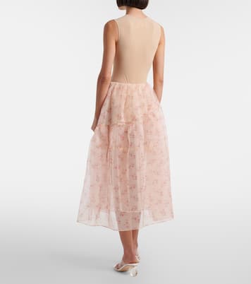 Floral tulle midi skirt | Simone Rocha