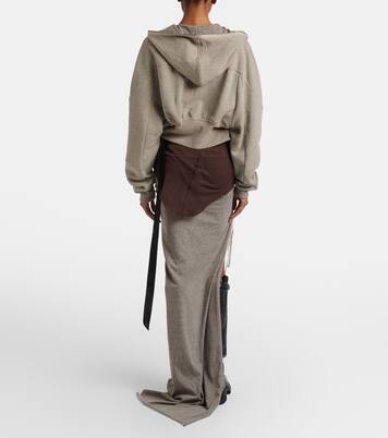 Falda larga de jersey en mezcla de algodón | Rick Owens