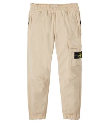 Compass cotton-blend cargo pants | Stone Island Junior