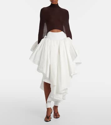 Draped asymmetric midi skirt | Alaïa