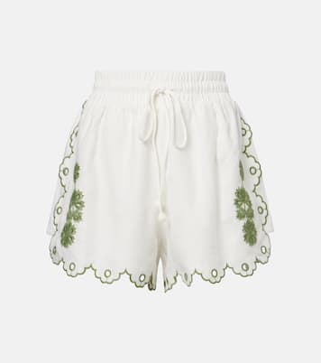 Broderie anglaise linen shorts | Farm Rio
