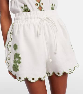 Broderie anglaise linen shorts | Farm Rio