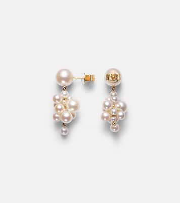 Boucles d'oreilles en or jaune 14 ct et perles Botticelli | Sophie Bille Brahe