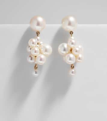 Boucles d'oreilles en or jaune 14 ct et perles Botticelli | Sophie Bille Brahe