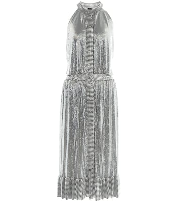 Midikleid aus Metallic-Mesh | Rabanne