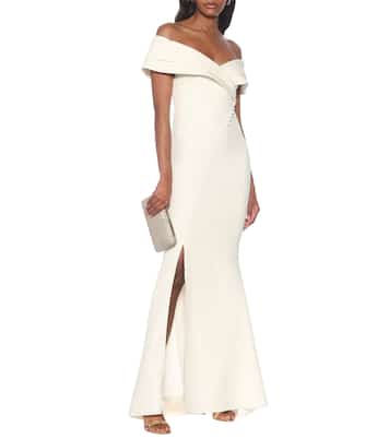 Bridal - Abito lungo Madison in crêpe | Safiyaa