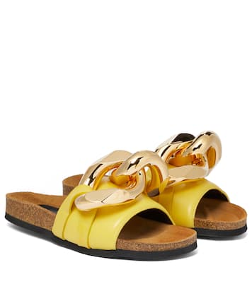Embellished leather slides | JW Anderson