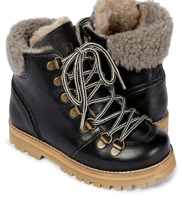 Bottines en cuir et shearling | Petit Nord