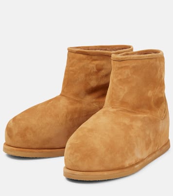 Ankle Boots Heidi aus Veloursleder | Amina Muaddi