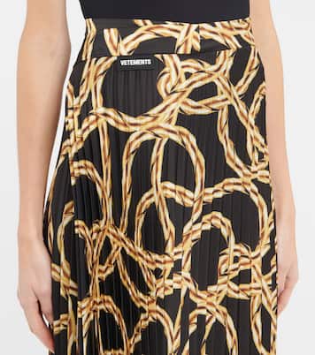 Falda midi plisada estampada | Vetements