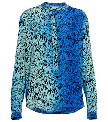 Printed silk blouse | Stella McCartney