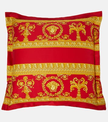 Barocco printed cotton cushion | Versace Home