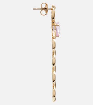 Boucles d’oreilles Catena Long Heart en or 18 ct et saphirs | Nadine Aysoy