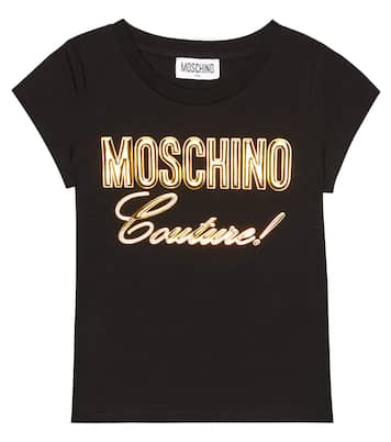T-shirt in misto cotone con logo | Moschino Kids