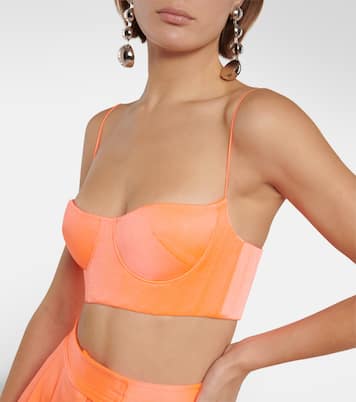 Bralette Hart in crêpe di raso | Alex Perry