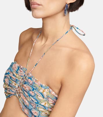Printed halterneck crop top | Etro