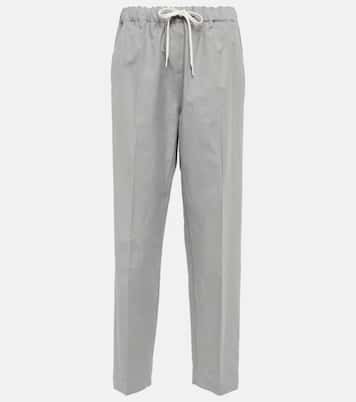 Pantaloni in cotone e seta | MM6 Maison Margiela