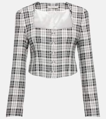 Plaid cropped wool jacket | Alessandra Rich